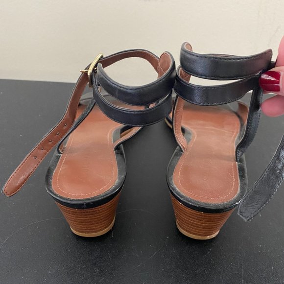 Cole Haan Elsie II Wedge Sandal Black Brown - Picture 4 of 6